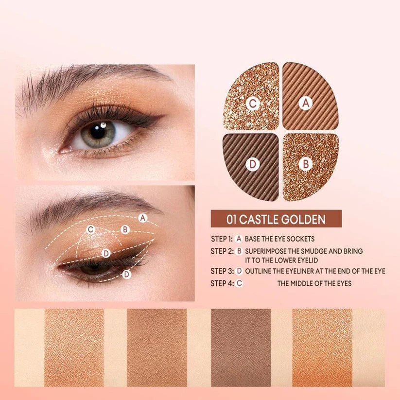 O.TWO.O Luxe Vibes 4 Color Eyeshadow Palette