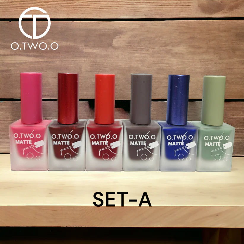 O.TWO.O Matte Nail Polish Pack of 06