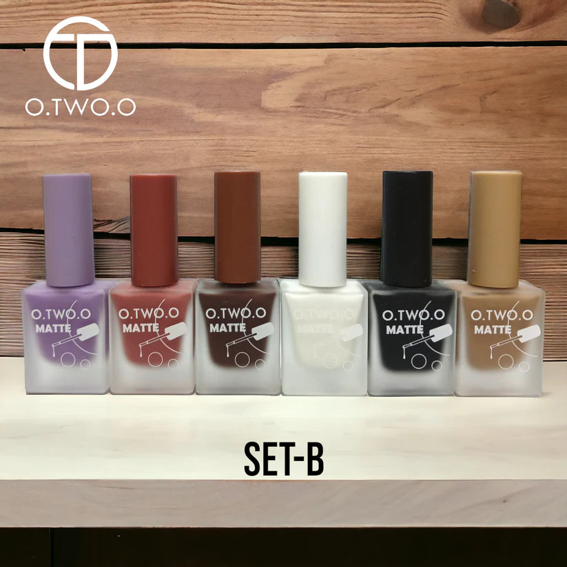 O.TWO.O Matte Nail Polish Pack of 06