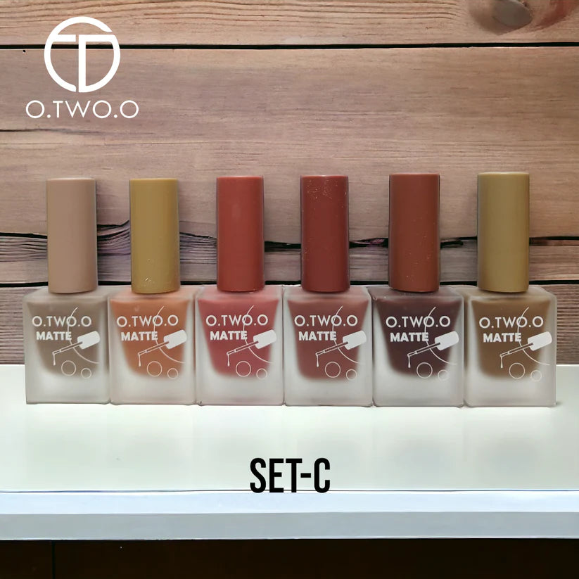 O.TWO.O Matte Nail Polish Pack of 06