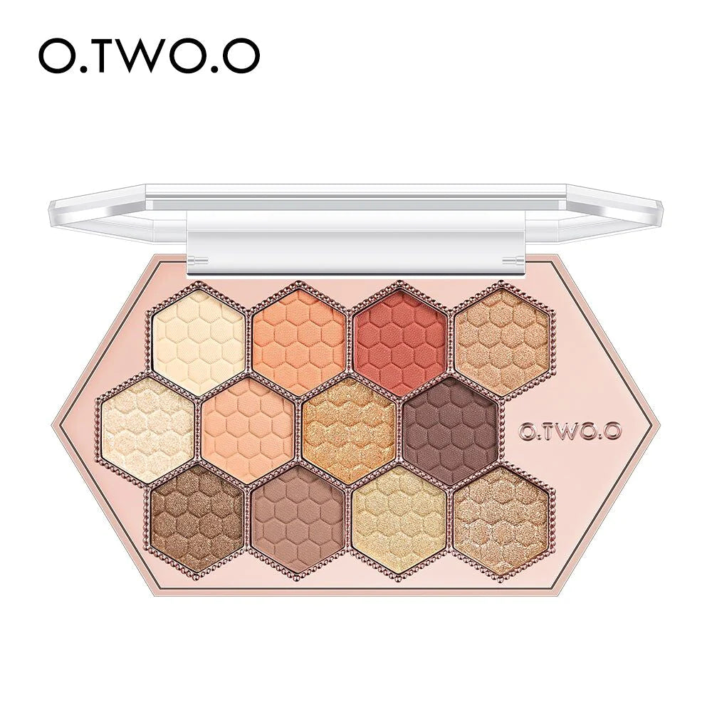 O.TWO.O 12 Colors Honeycomb Diamond Eye Shadow Palette