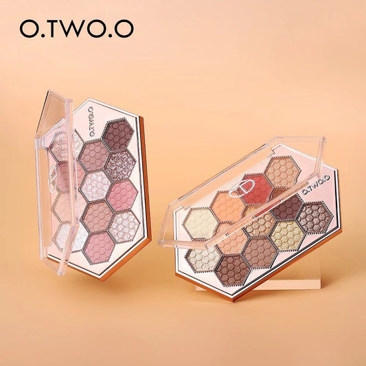 O.TWO.O 12 Colors Honeycomb Diamond Eye Shadow Palette