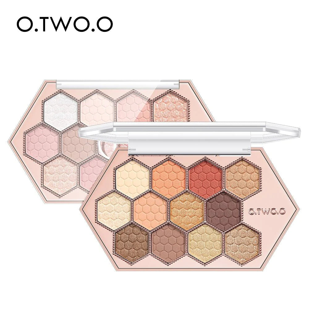 O.TWO.O 12 Colors Honeycomb Diamond Eye Shadow Palette