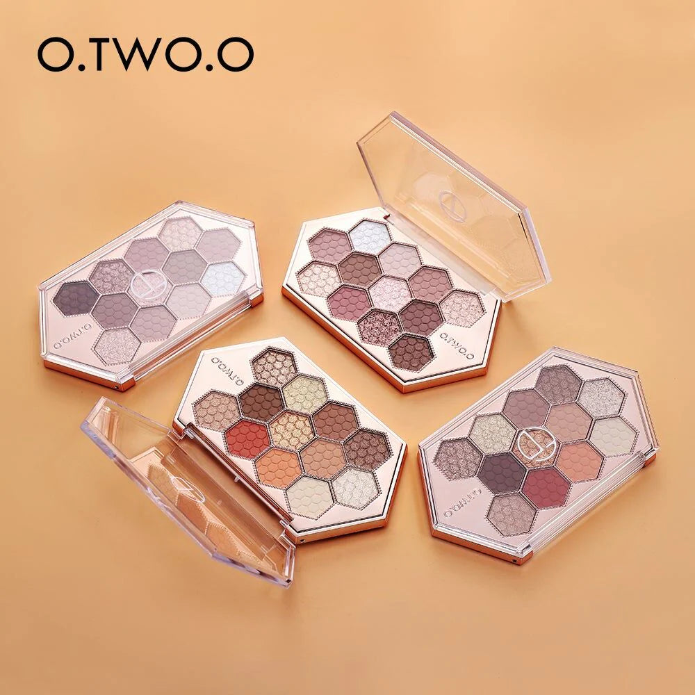 O.TWO.O 12 Colors Honeycomb Diamond Eye Shadow Palette