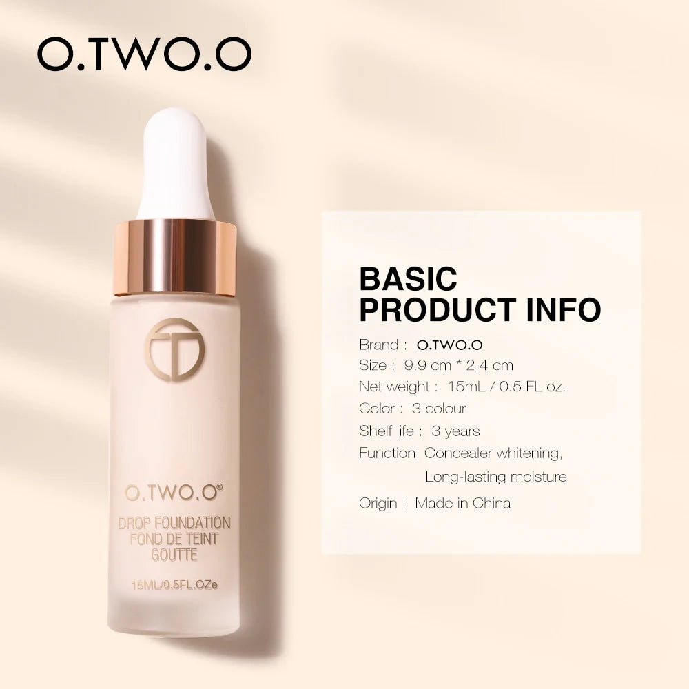 O.TWO.O Dropper Full Cover Liquid Foundation