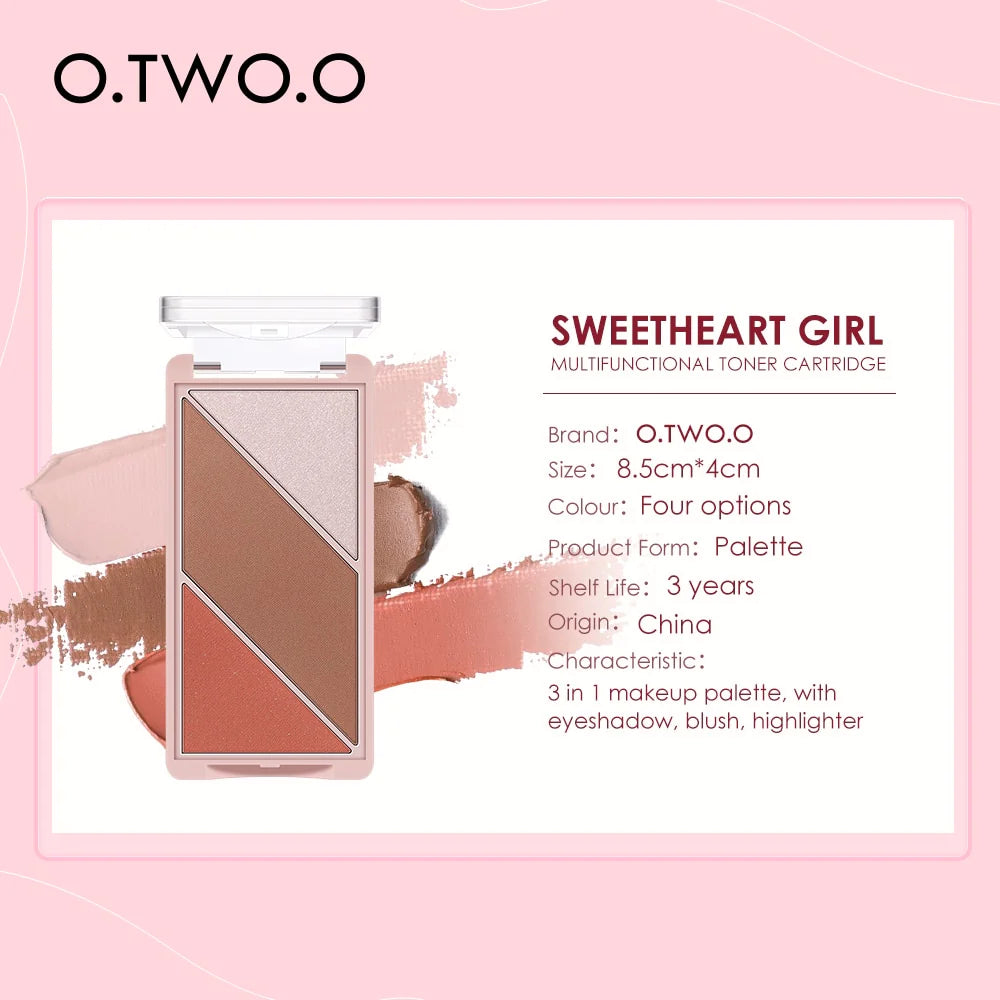 O.TWO.O 3 IN 1 Sweet Heart Girl Palette