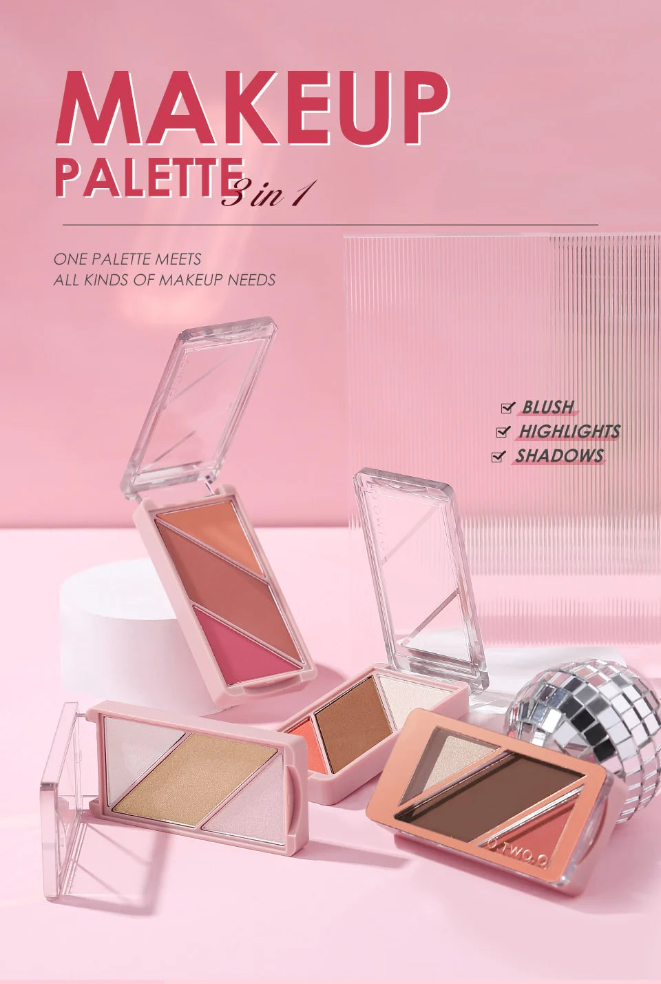 O.TWO.O 3 IN 1 Sweet Heart Girl Palette