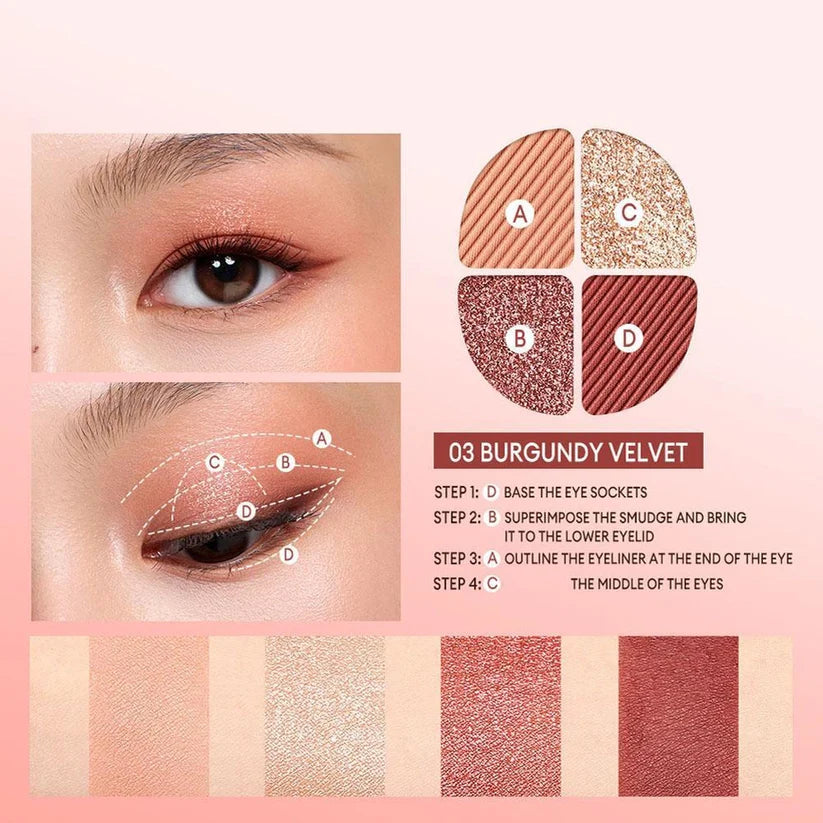 O.TWO.O Luxe Vibes 4 Color Eyeshadow Palette